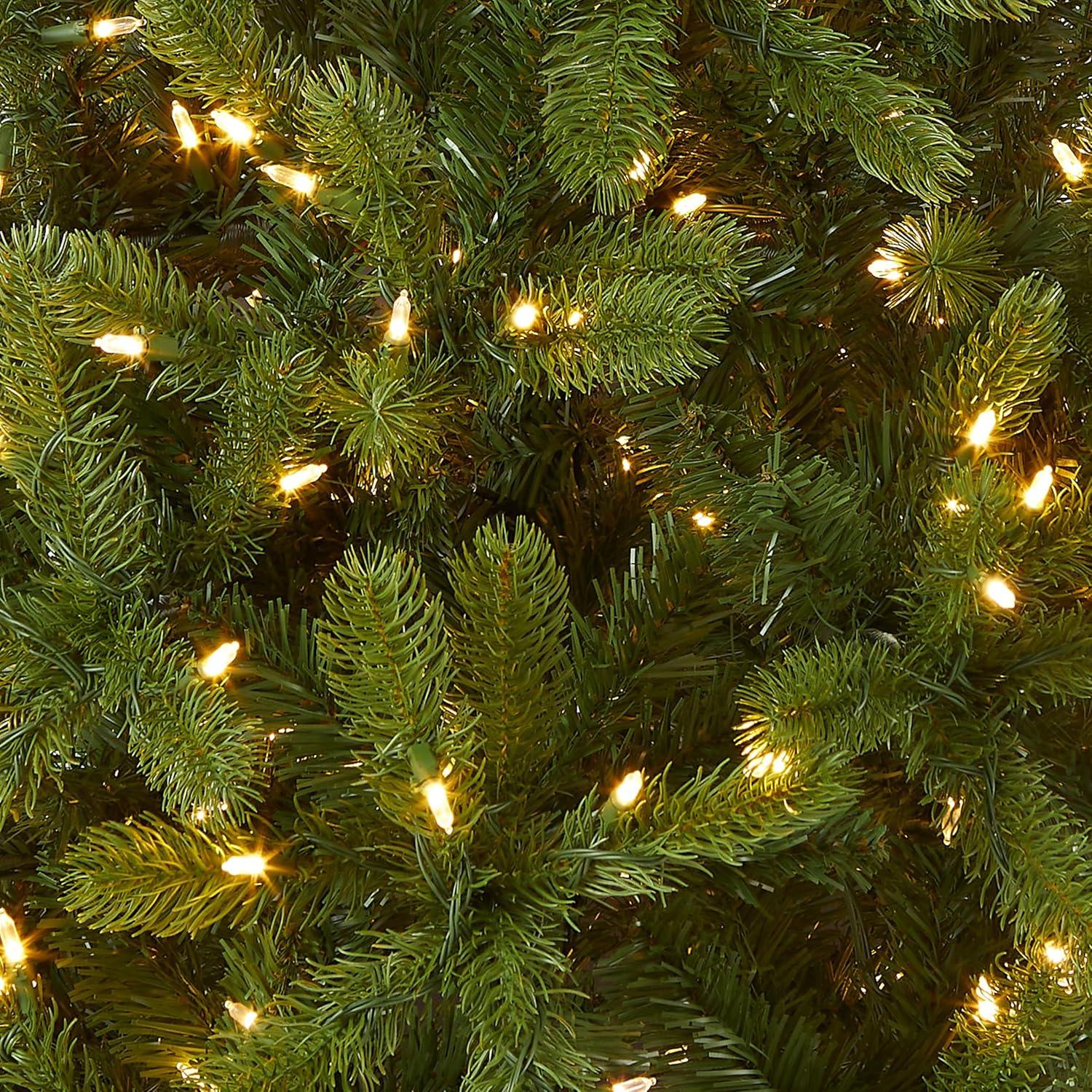 4.5 ft Green Douglas Fir Pre-Lit Christmas Tree with LED Lights