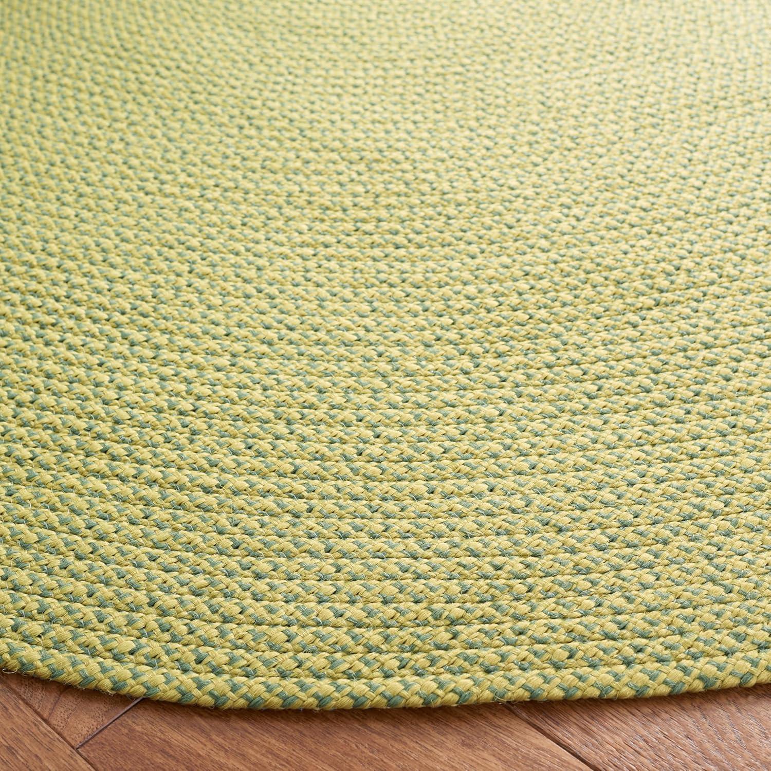 Braided BRD403 Hand Woven Area Rug - Green - 3' round - Safavieh.