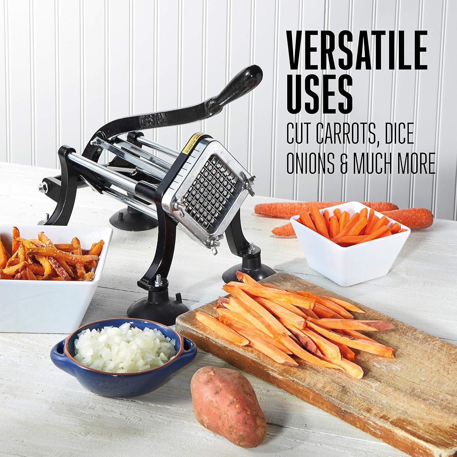 Professional Black Stainless Steel French Fry Cutter and Vegetable Dicer