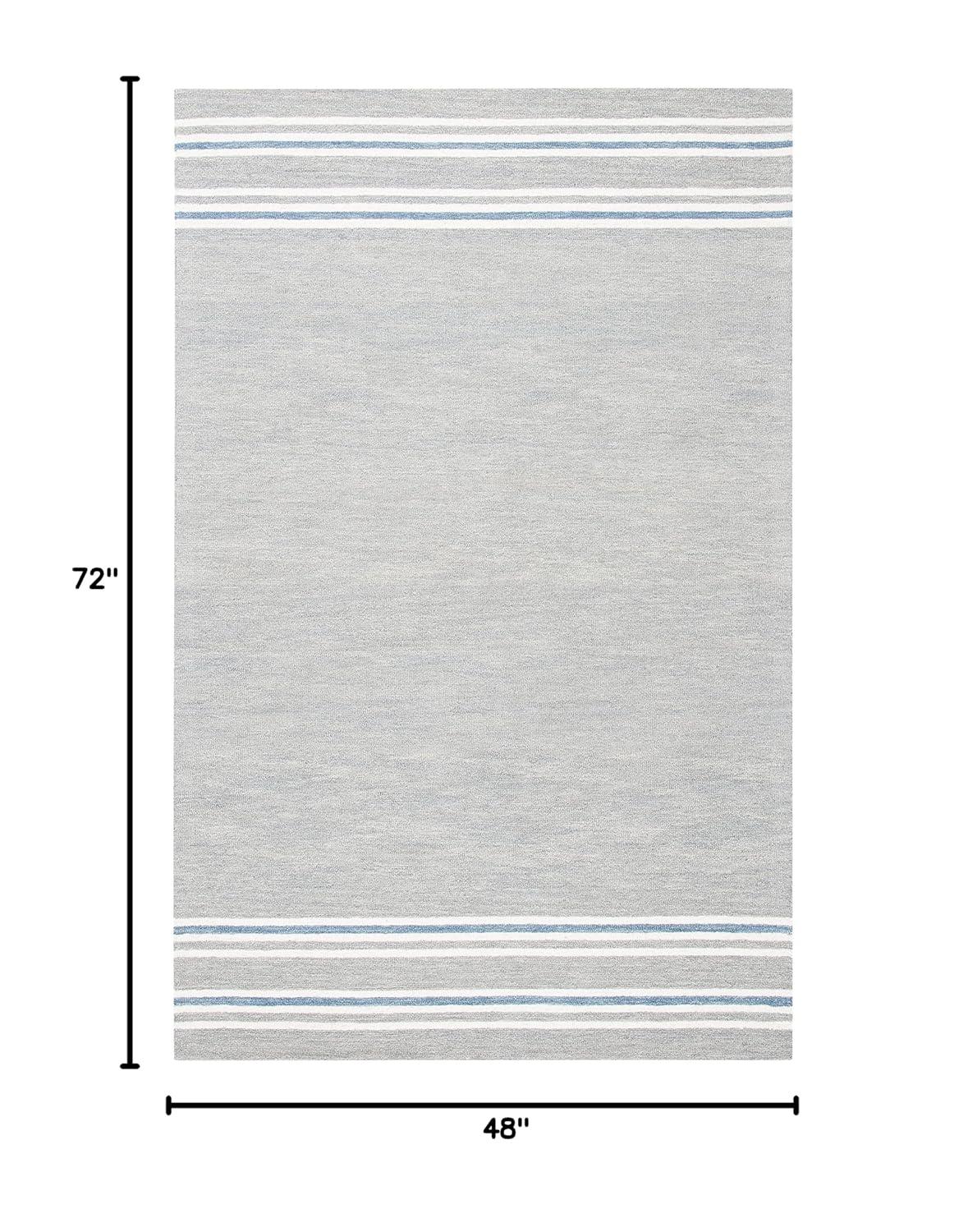 Metro MET603 Hand Tufted Indoor Area Rug - Grey/Blue - 4'x6' - Safavieh