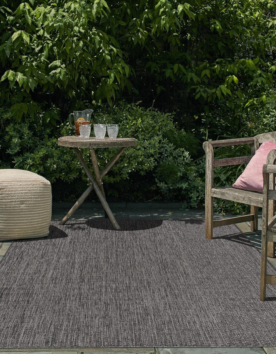 Unique Loom Outdoor Solid Solid Woven Area Rug