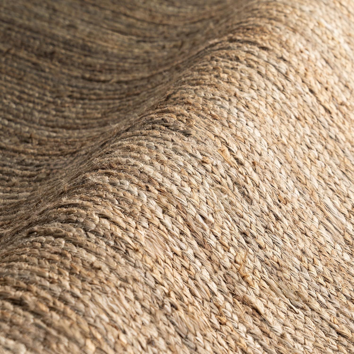 Handmade Braided Natural Pure Jute Area Rugs ,Home Décor Rugs Size 4 x 4 Feet Square ( 120 cm x 120 cm )