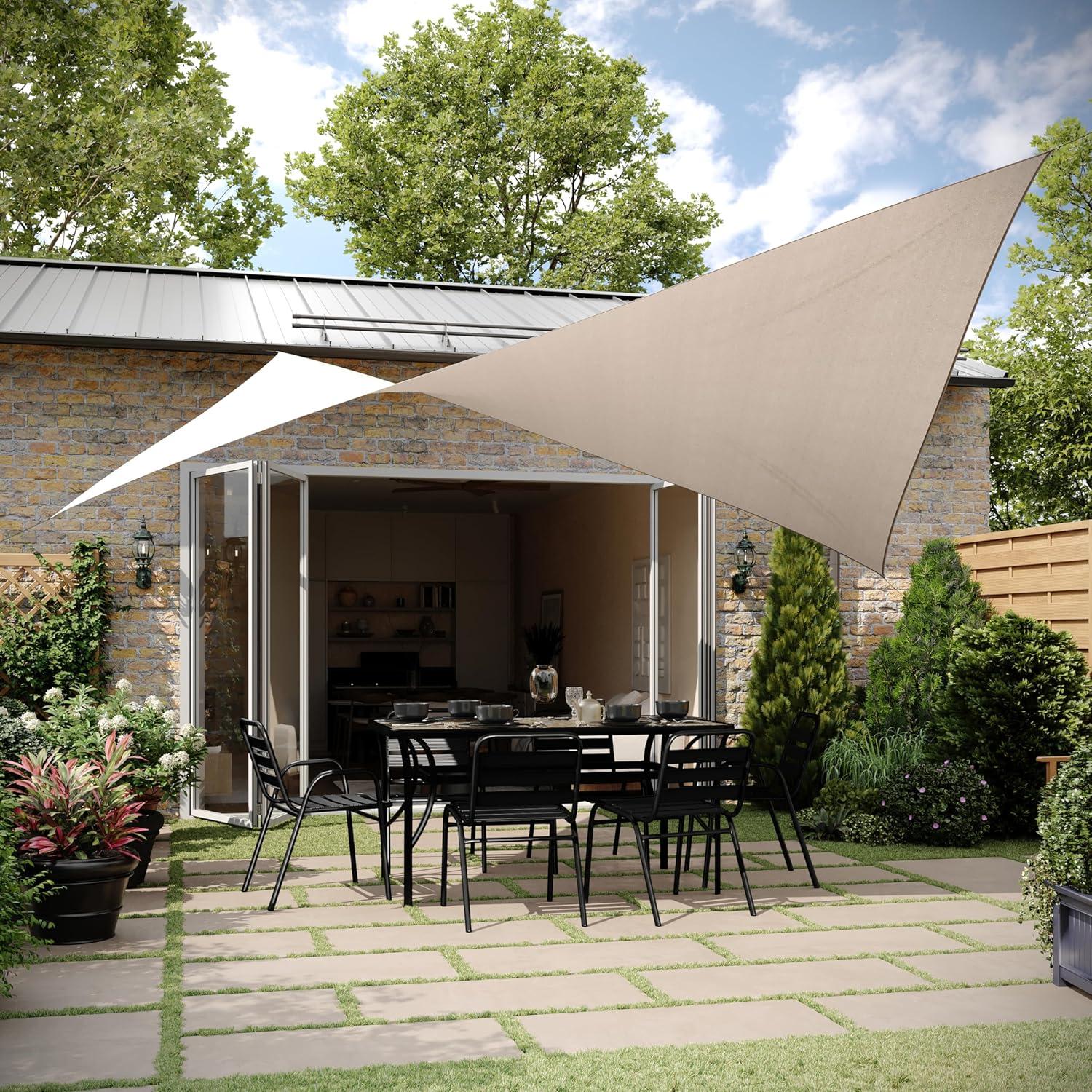 Weather Resistant Sun Shade Canopy with Included Nylon Ropes
