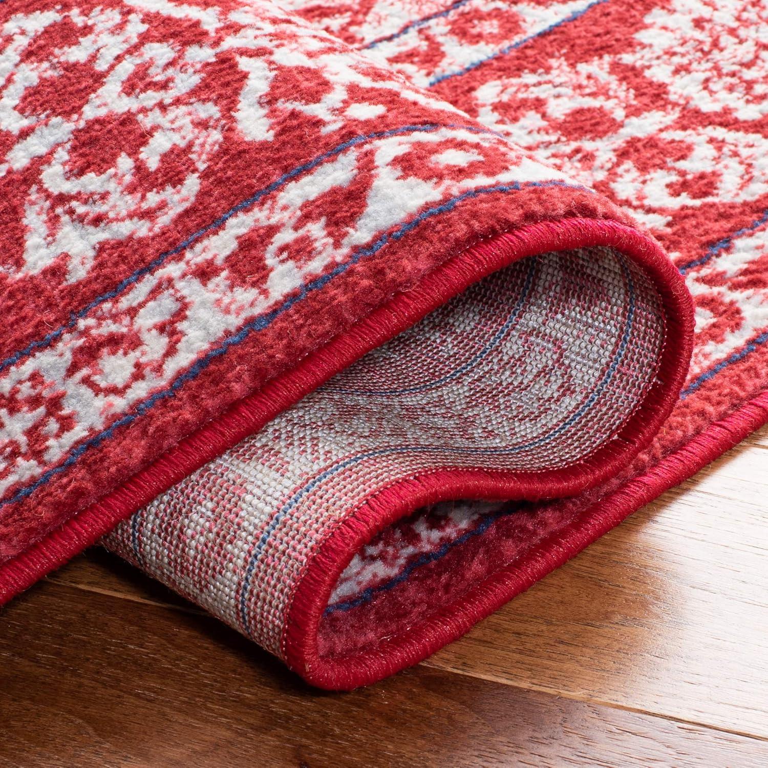 Brentwood BNT832 Power Loomed Indoor Accent Rug - Red/Ivory - 3'x5' - Safavieh