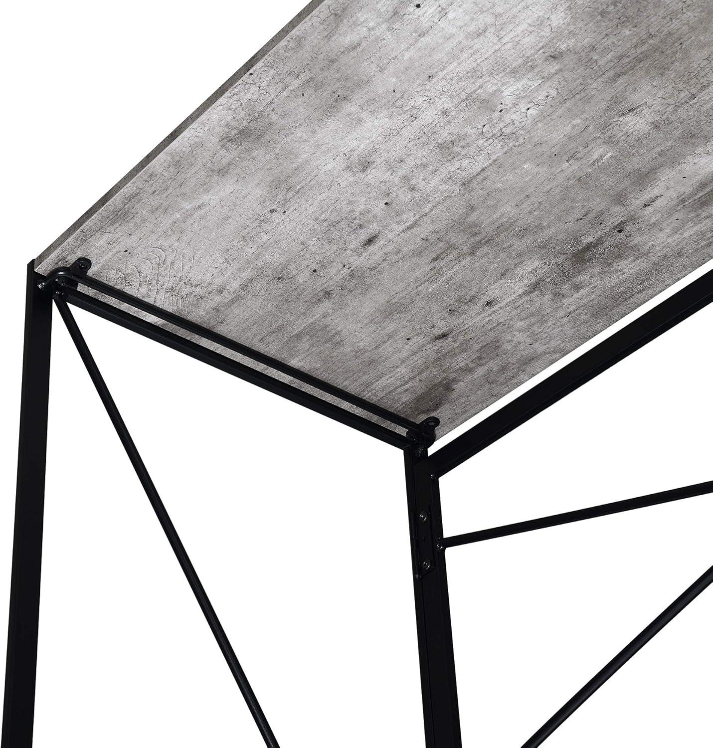 Convenience Concepts 29.50 inches Tall Xtra Folding Desk, Faux Birch/Black, All ages