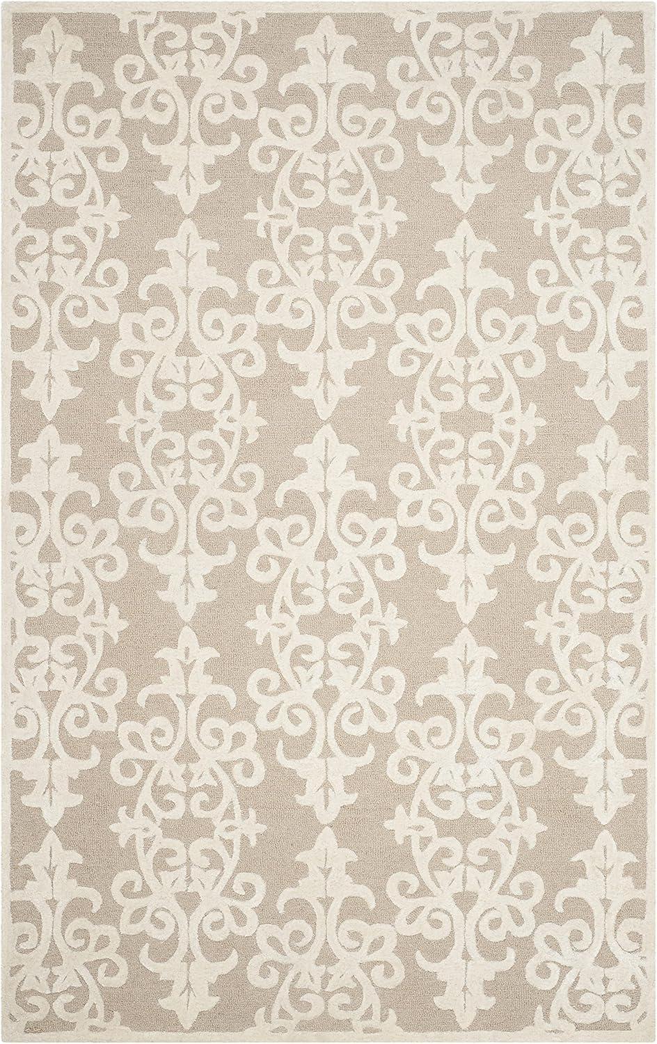 Bella BEL127 Hand Tufted Area Rug - Sand/Ivory - 4'x6' - Safavieh.