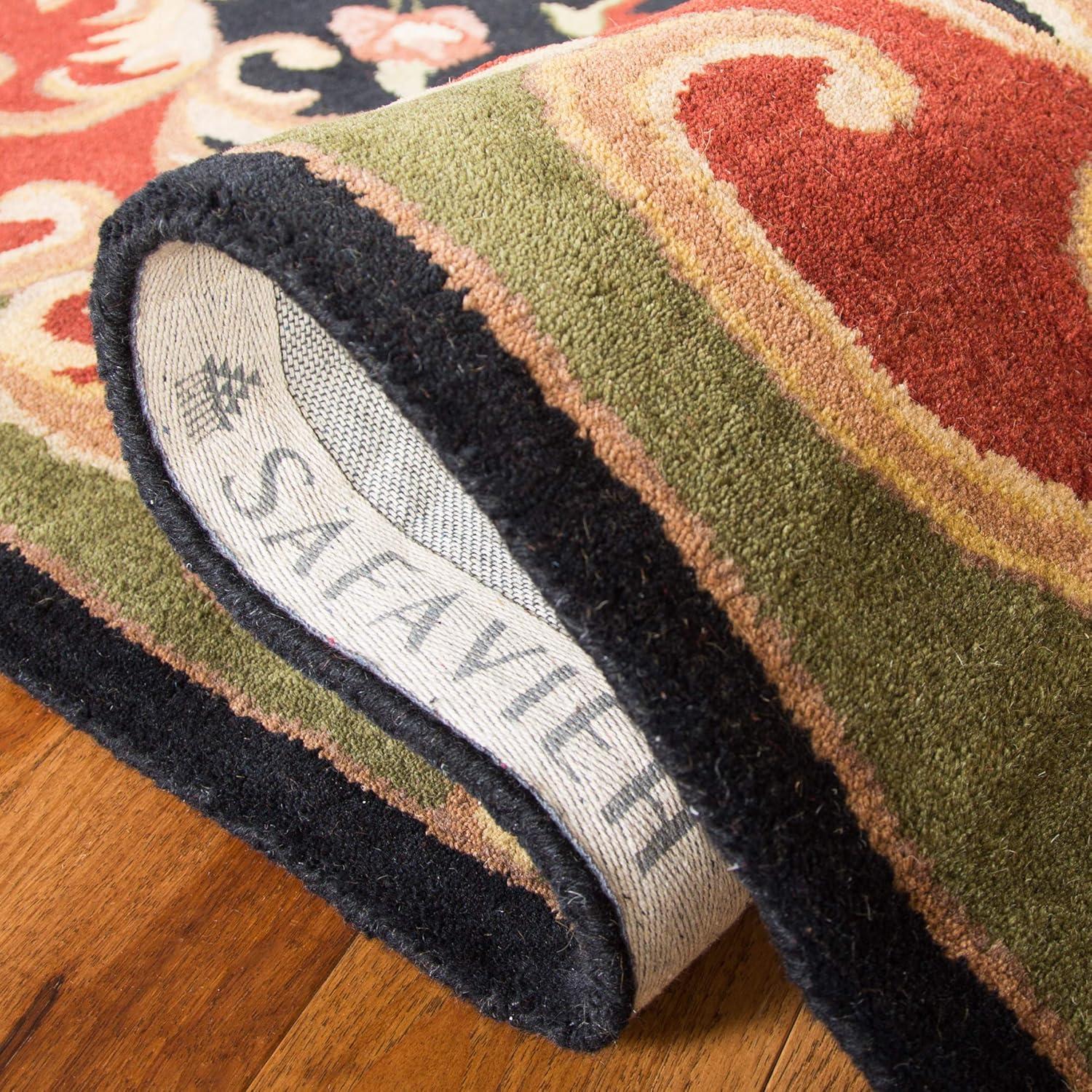 SAFAVIEH Classic Chedomir Floral Wool Area Rug, Gold/Cola, 2'3" x 4'