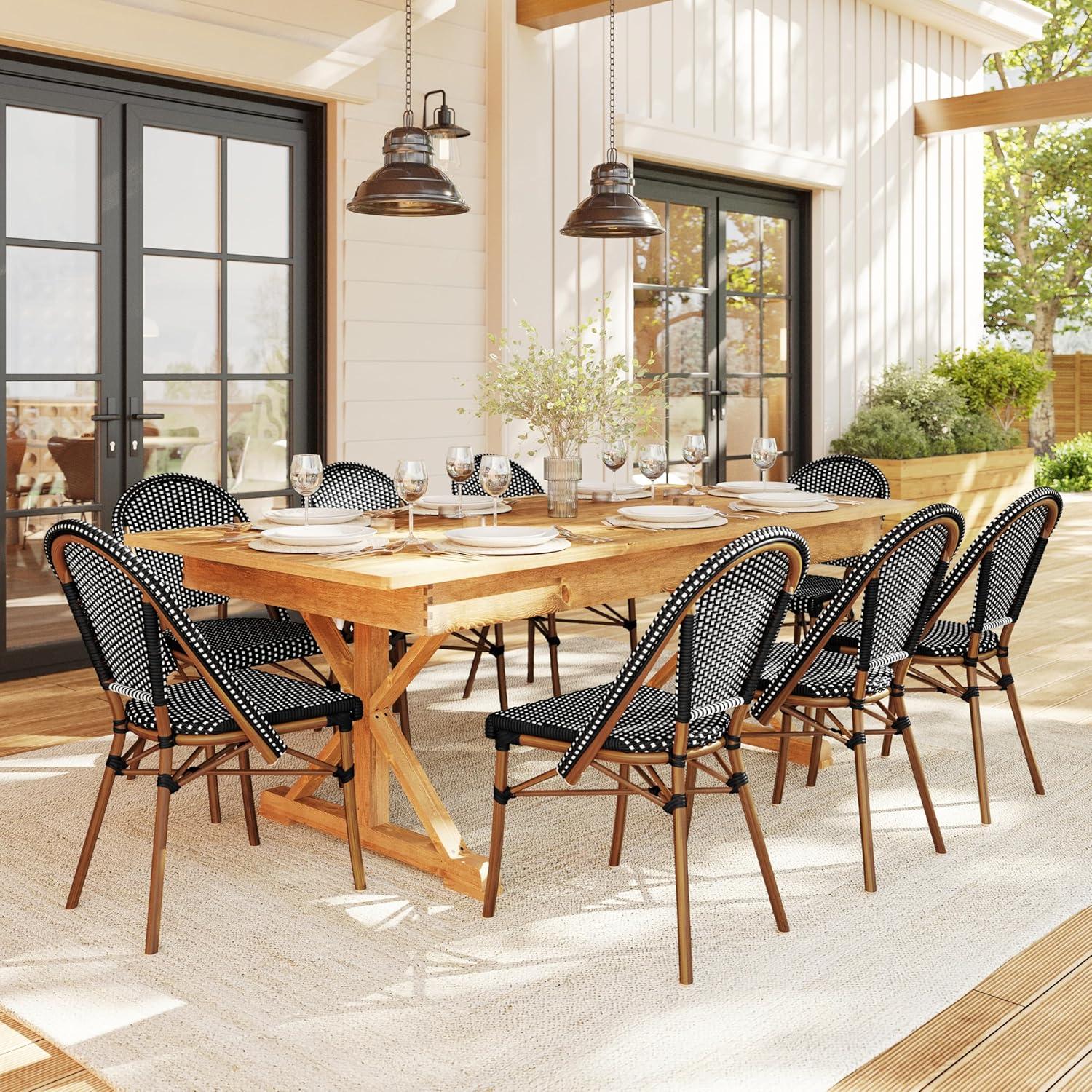 Martha Stewart Martha Stewart Lily Pond All-Weather Stackable Patio Bistro Dining Chair