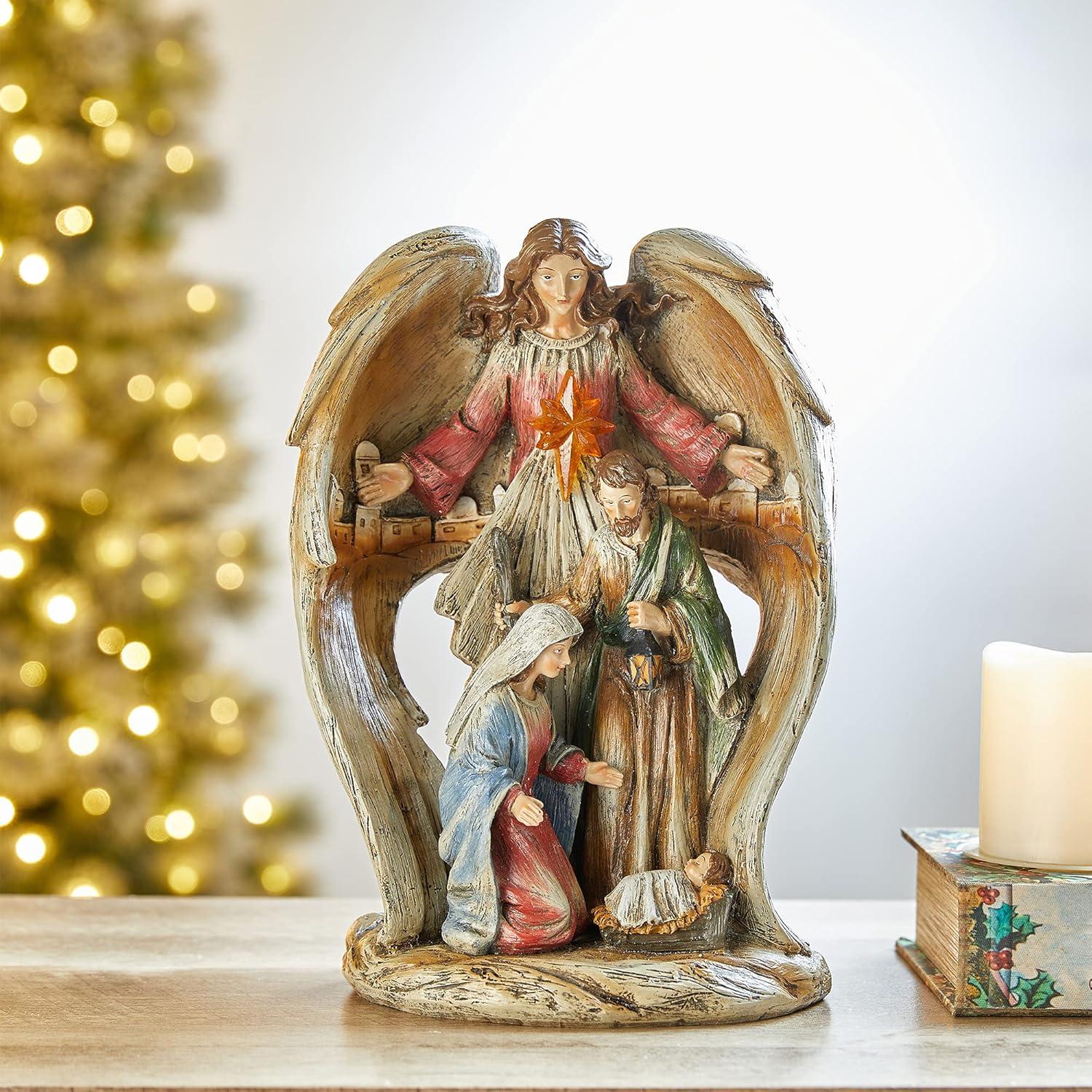 Glitzhome-Glitzhome 12 Piece Resin Nativity Figurine Set