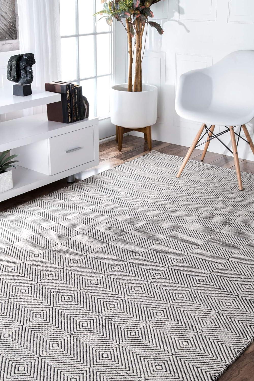 Nuloom Ago Geometric Wool Indoor Area Rug