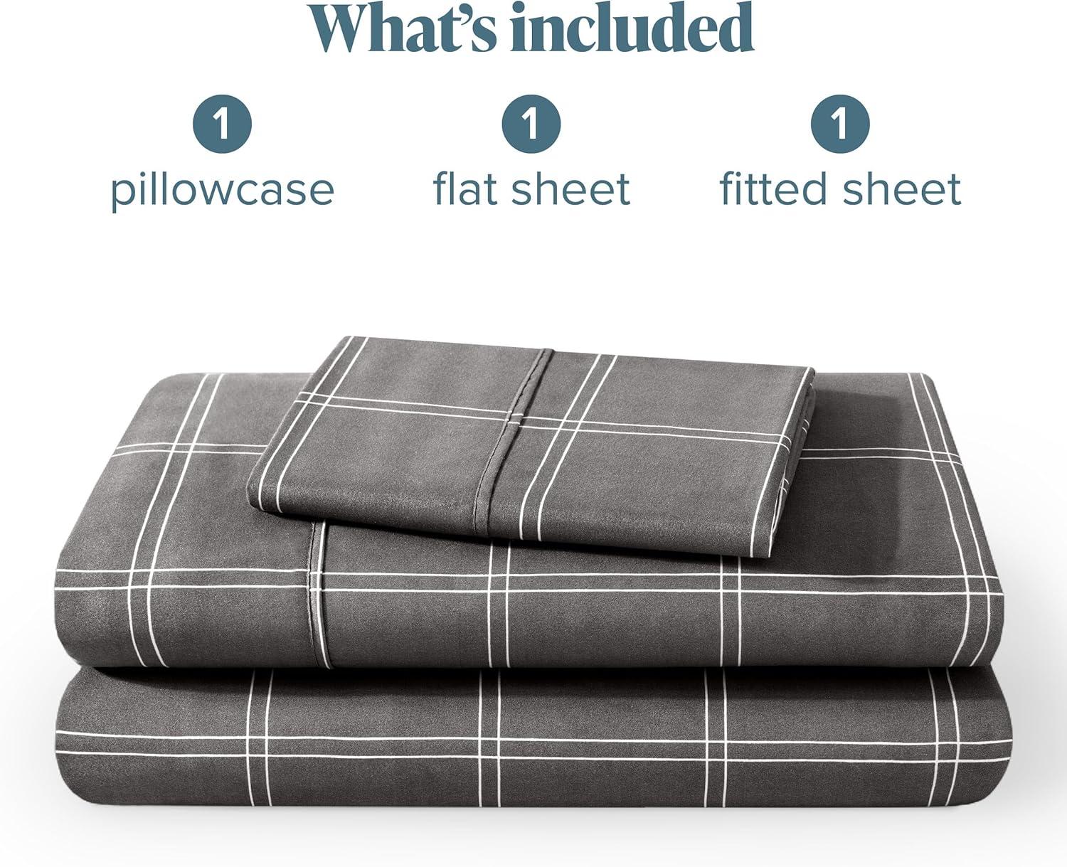 Printed Pattern Microfiber Sheet Set by Bare Home