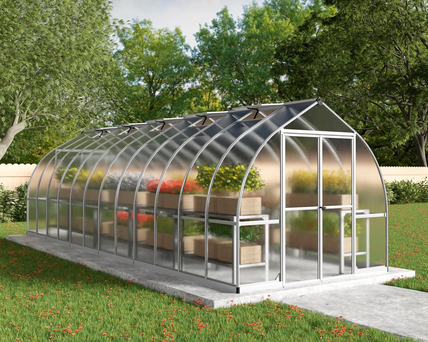 Canopia Palram - Canopia Bella 8' x 12' Greenhouse - Silver