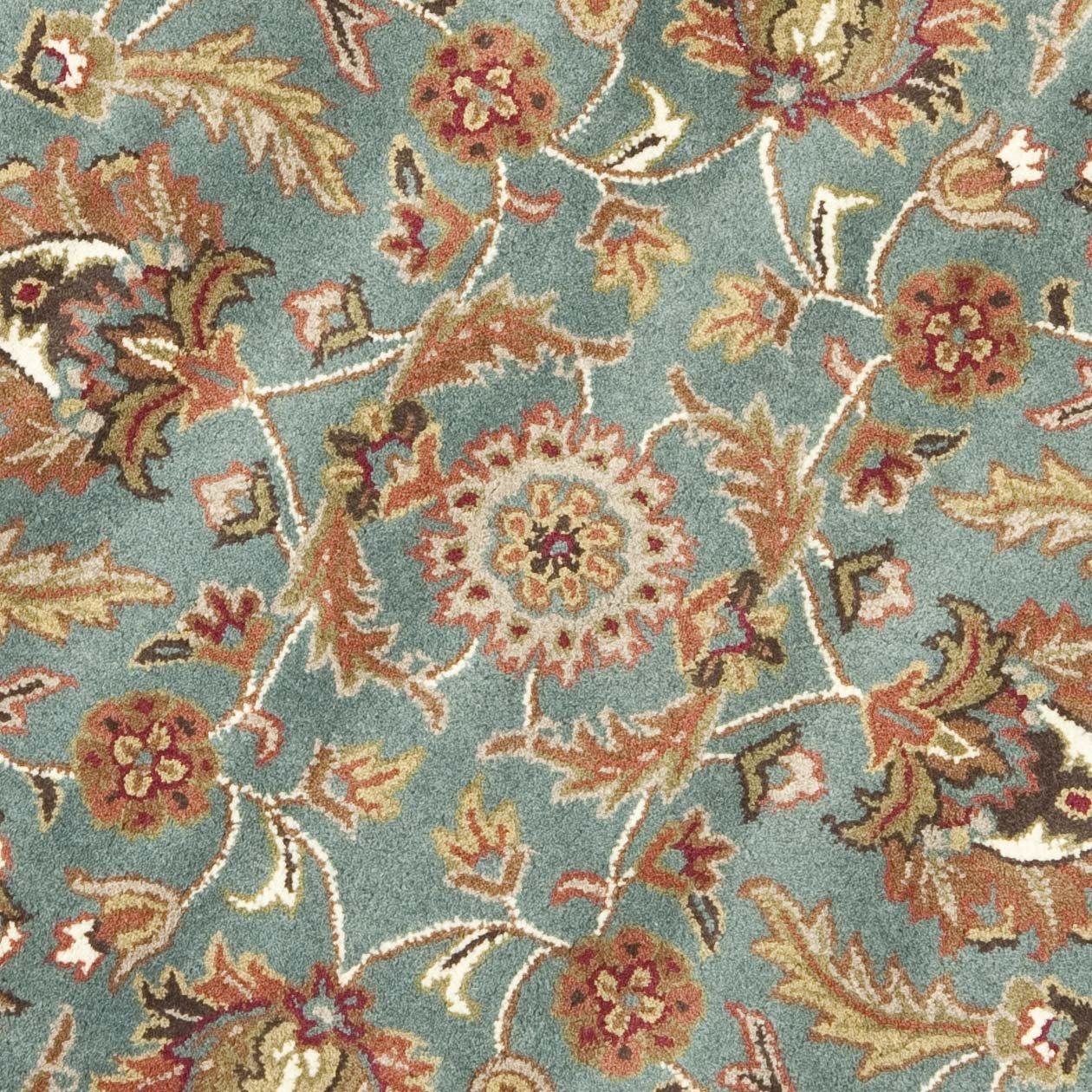 Heritage HG812 Hand Tufted Area Rug - Blue/Brown - 6' Round - Safavieh.