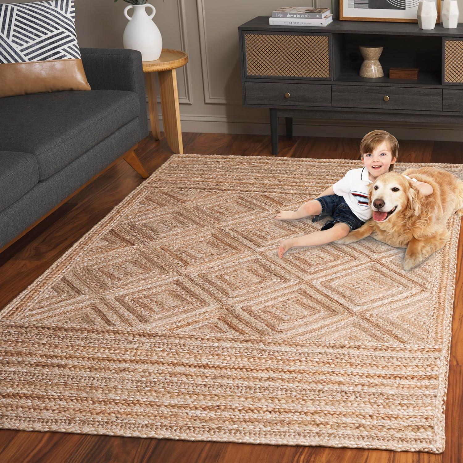 Natural Fiber NF925 Hand Woven Indoor Area Rug - Natural - 5'x8' - Safavieh.