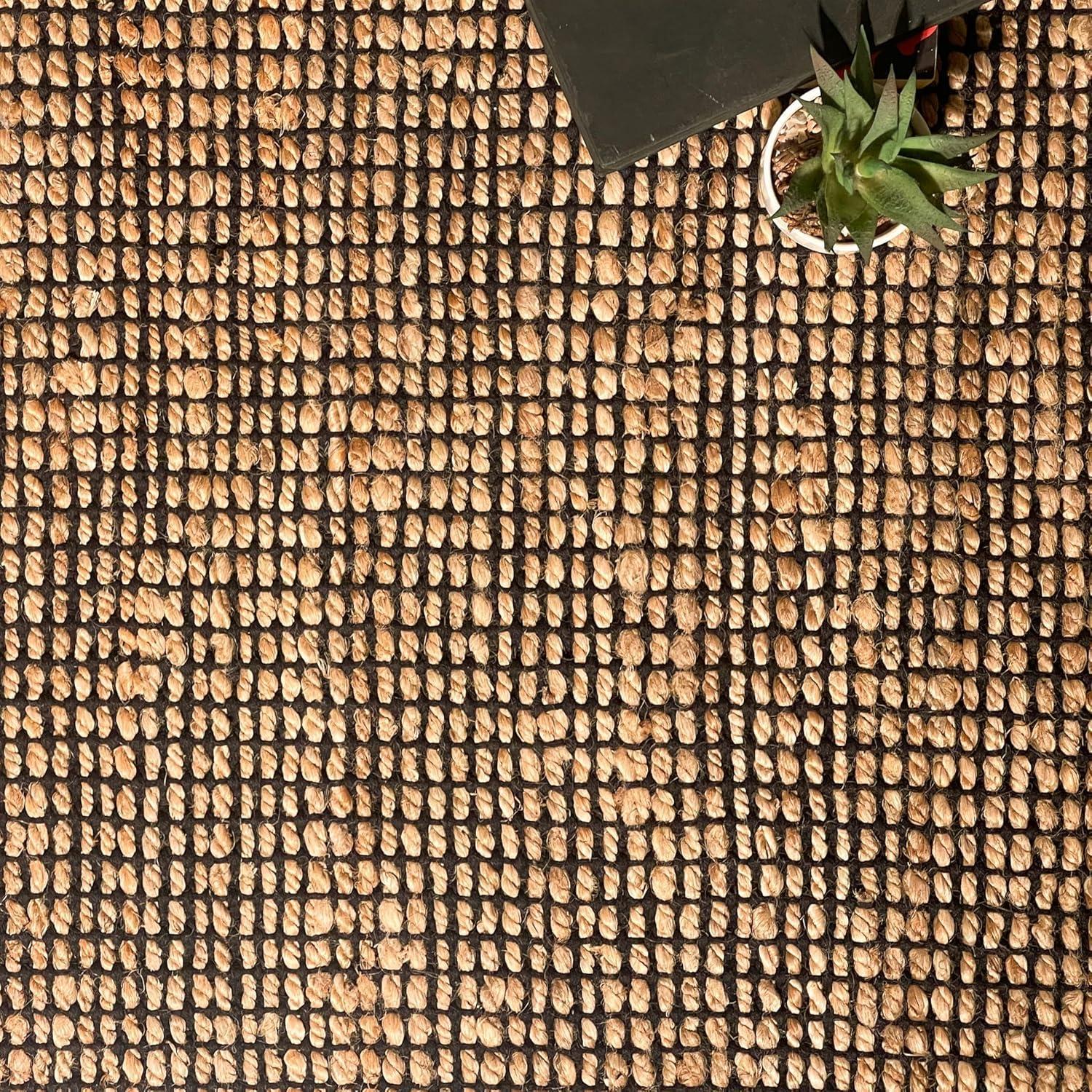 3'x5' Pata Hand Woven Chunky Jute Area Rug, Natural - JONATHAN Y