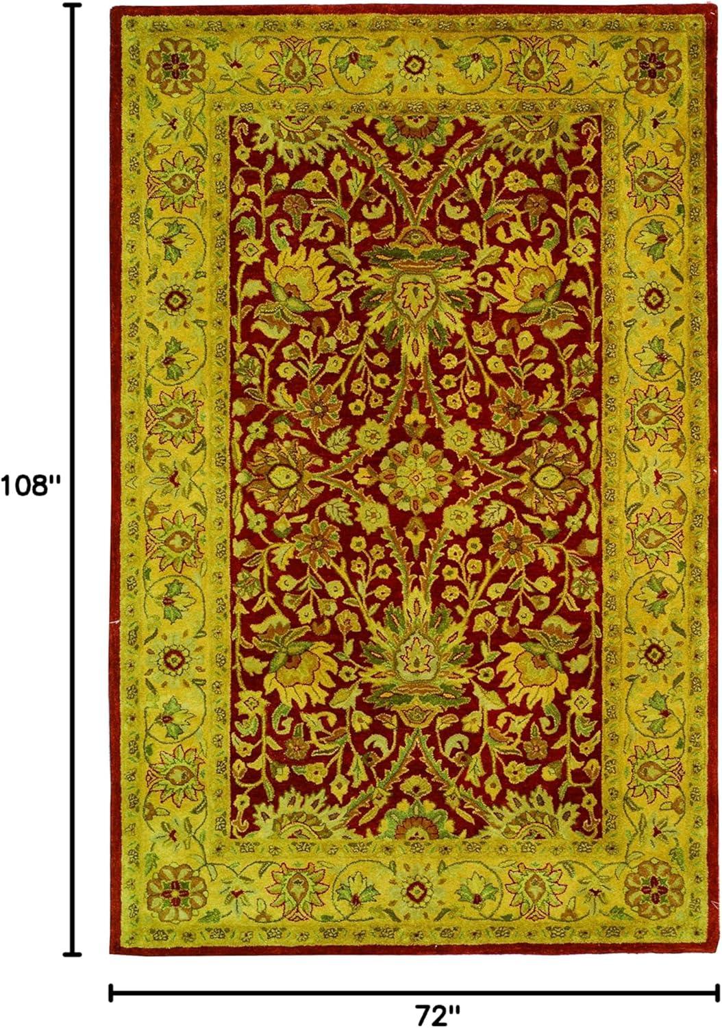 Antiquity AT249 Hand Tufted Area Rug - Rust/Gold - 6'x9' - Safavieh.