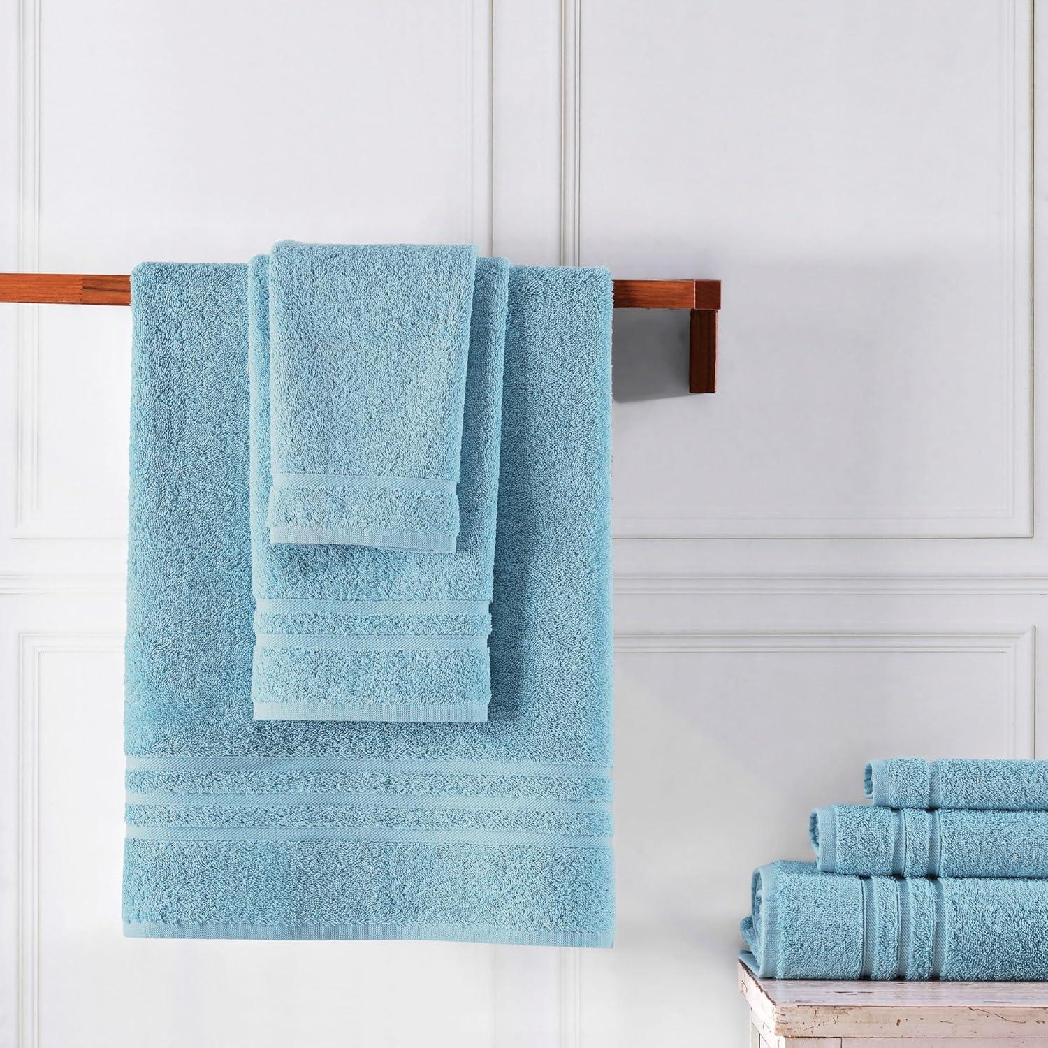 Hawmam Linen Coral 6 Piece Bath Towels Set for Bathroom Original Turkish Cotton Soft, Absorbent 2 Bath Towels, 2 Hand Towels, 2 Washcloths
