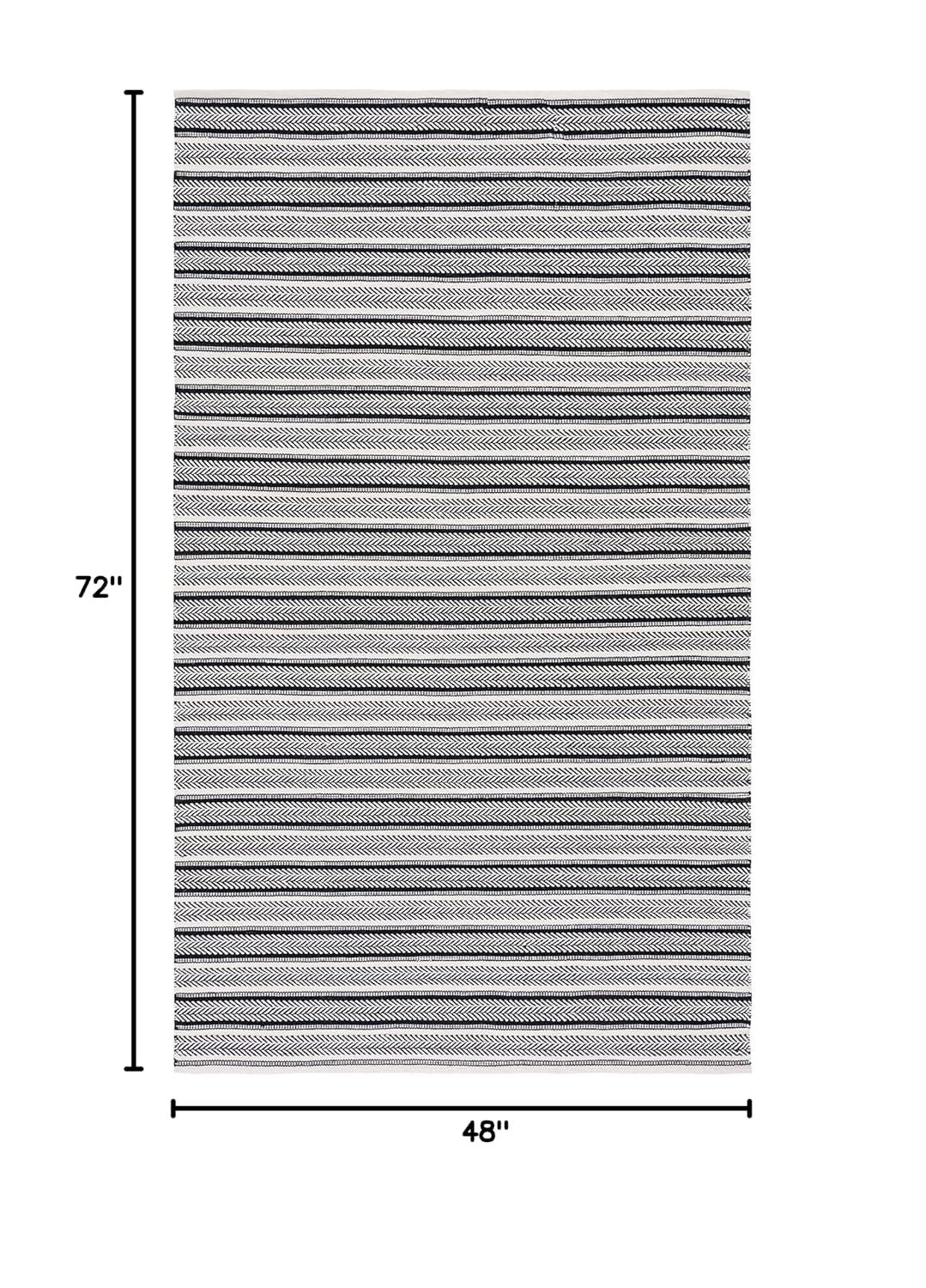 Union Rustic Annia Flat Weave Cotton Striped Rug
