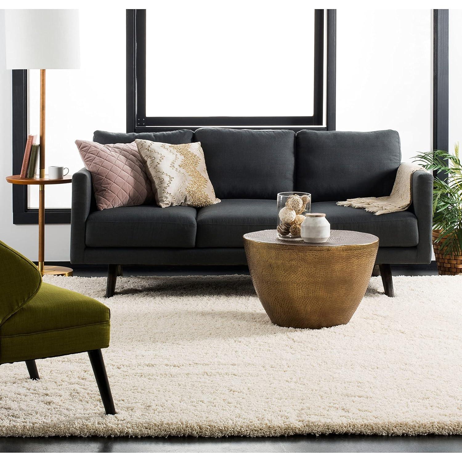Fazeley Studio Leather Hand Woven Leather Geometric Rug