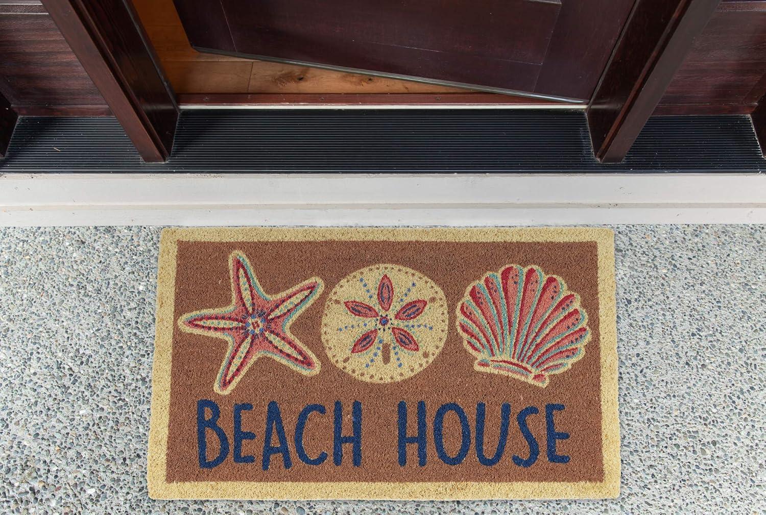 DII Natural Coir Doormat, Home Sweet Home Mat, Beach House, 17x29"