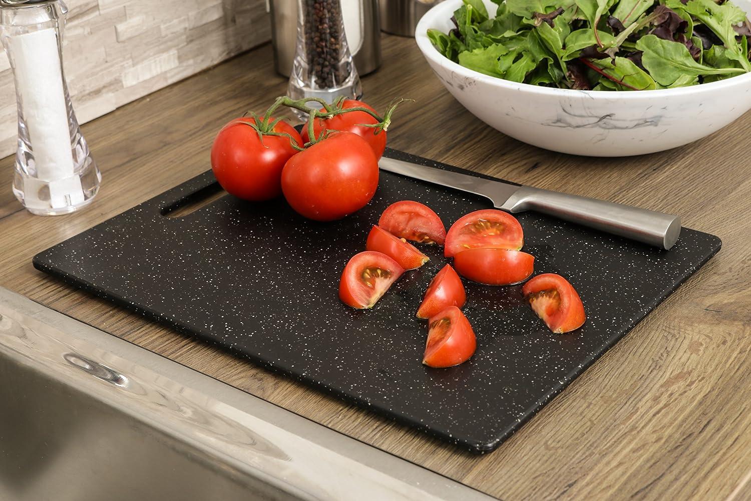 Superboard Pastry Board and Cutting Boards Set - Midnight Granite Design, Lightweight & Stain-Resistant - Made in the USA - Dishwasher Safe -