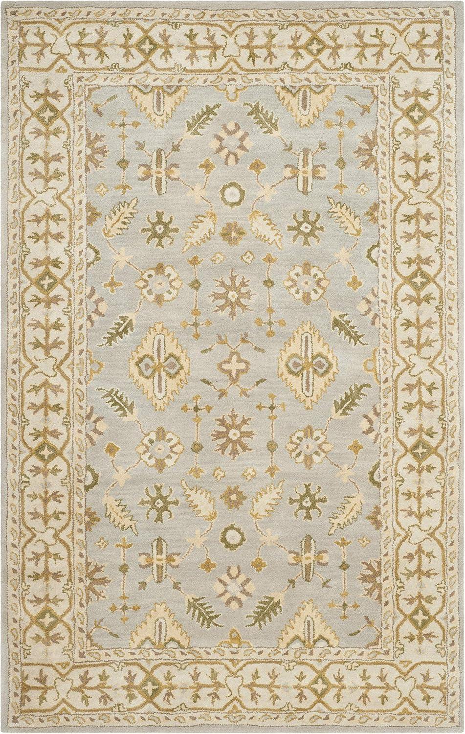 Classic CL933 Hand Tufted Area Rug - Light Blue/Ivory - 5'x8' - Safavieh.