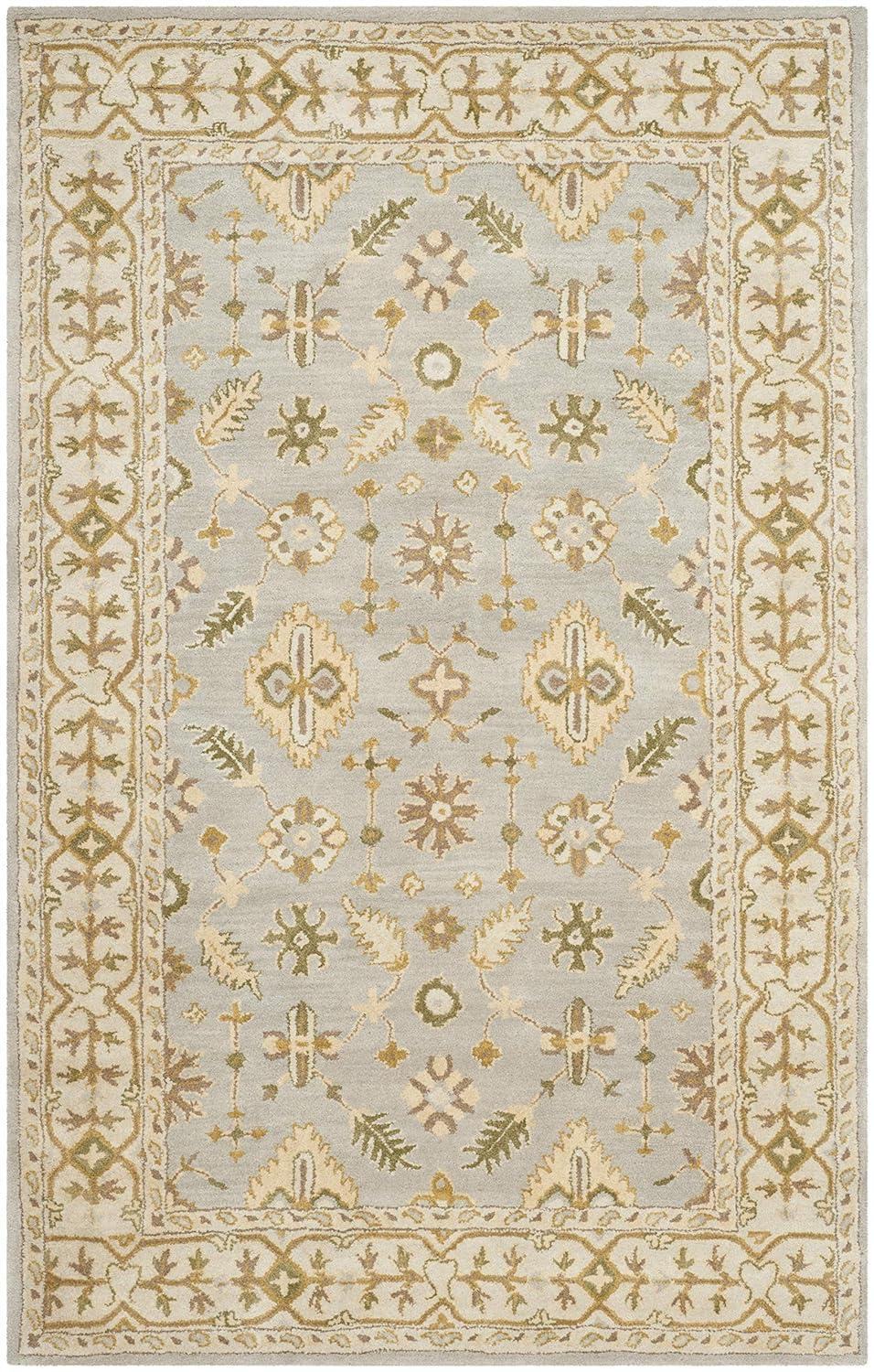 Classic CL933 Hand Tufted Area Rug - Light Blue/Ivory - 5'x8' - Safavieh.