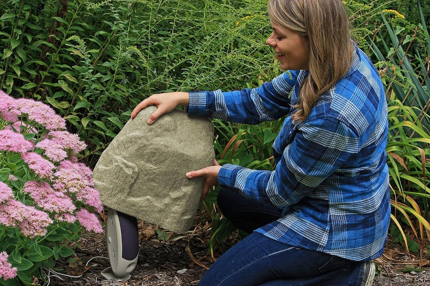 14" Resin Small River Rock Statuary - Sand - Emsco