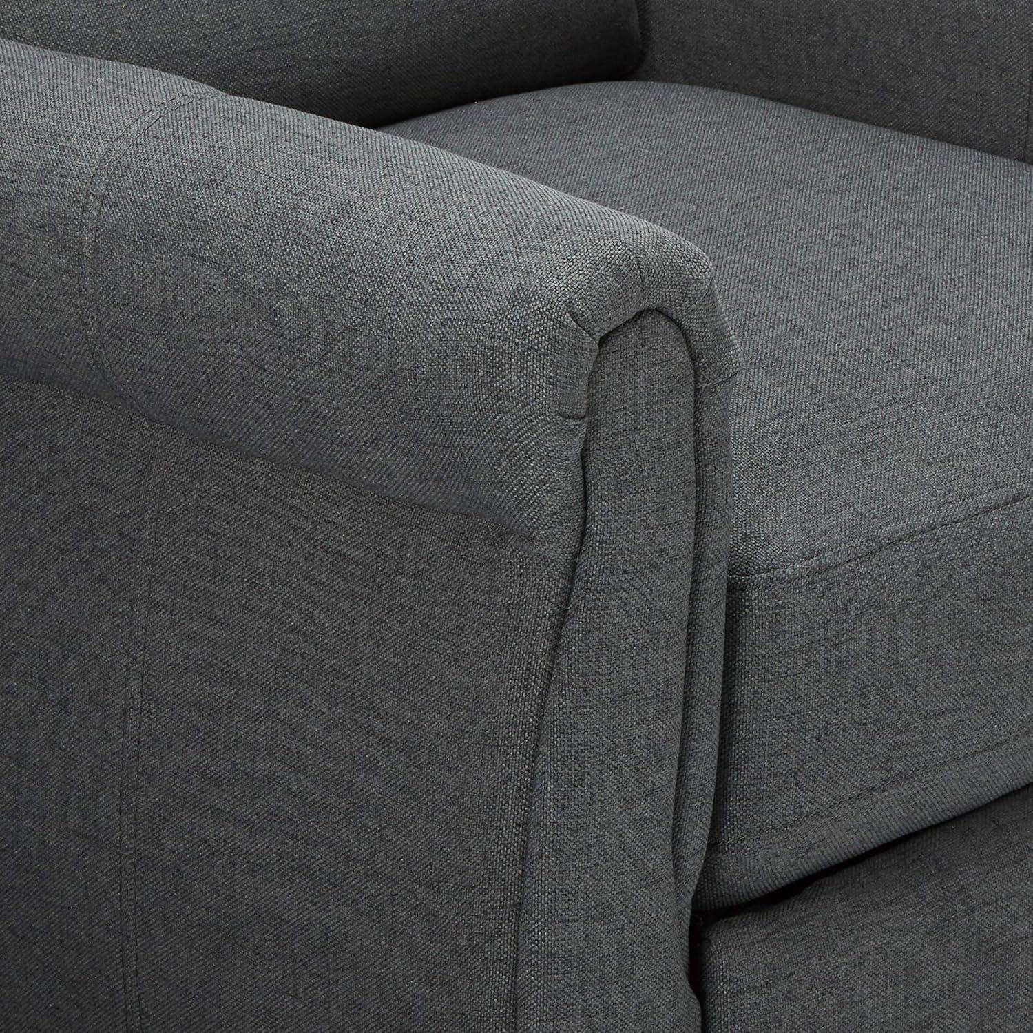 Harrah Fabric Recliner, Charcoal