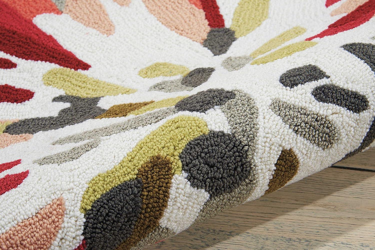 Nourison Fantasy Floral Ivory 1'9" x 2'9" Area Rug, (2x3)