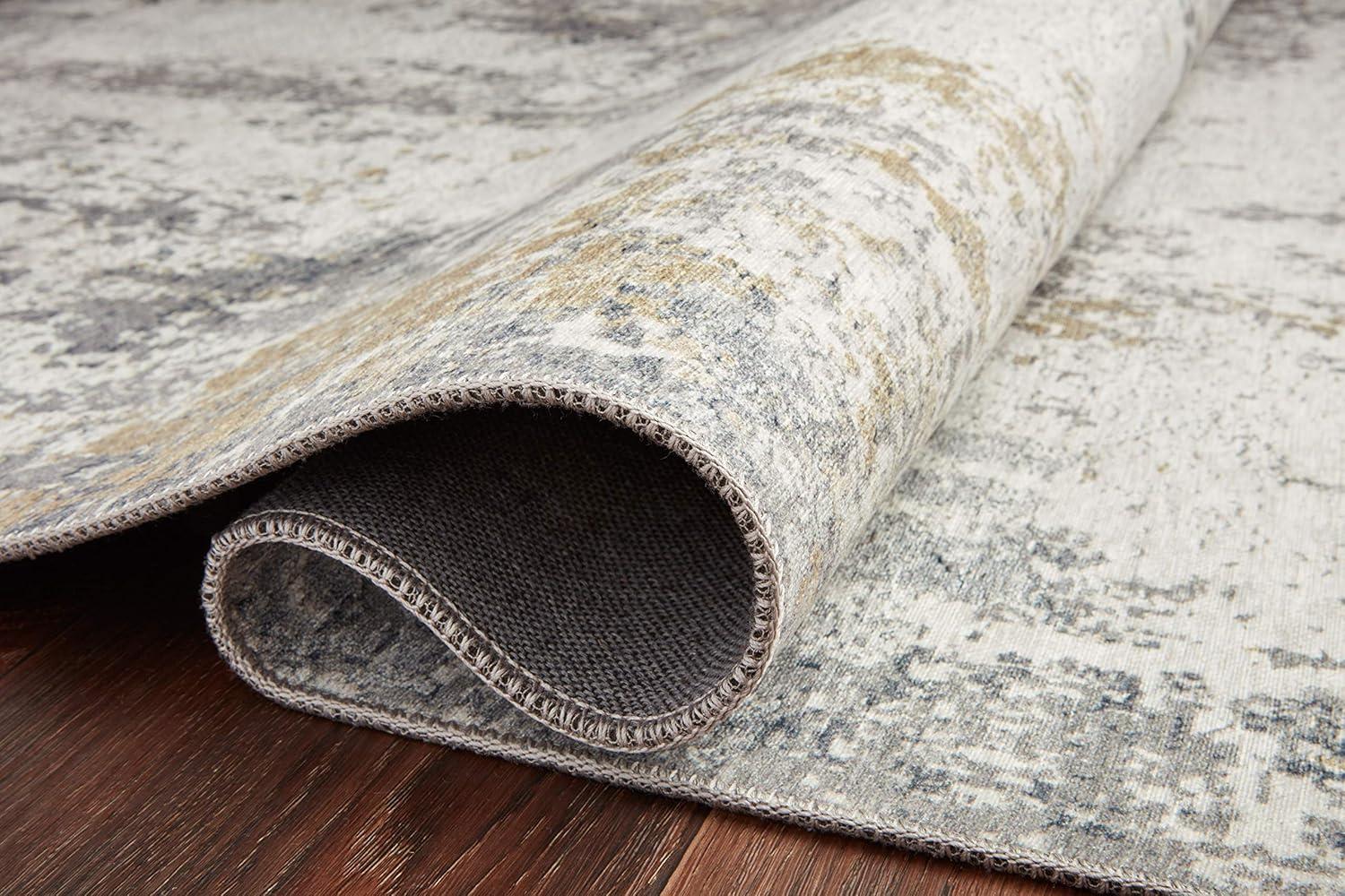 Loloi II Drift Collection DRI-02 Ivory/Granite, Contemporary 18" x 18" Sample