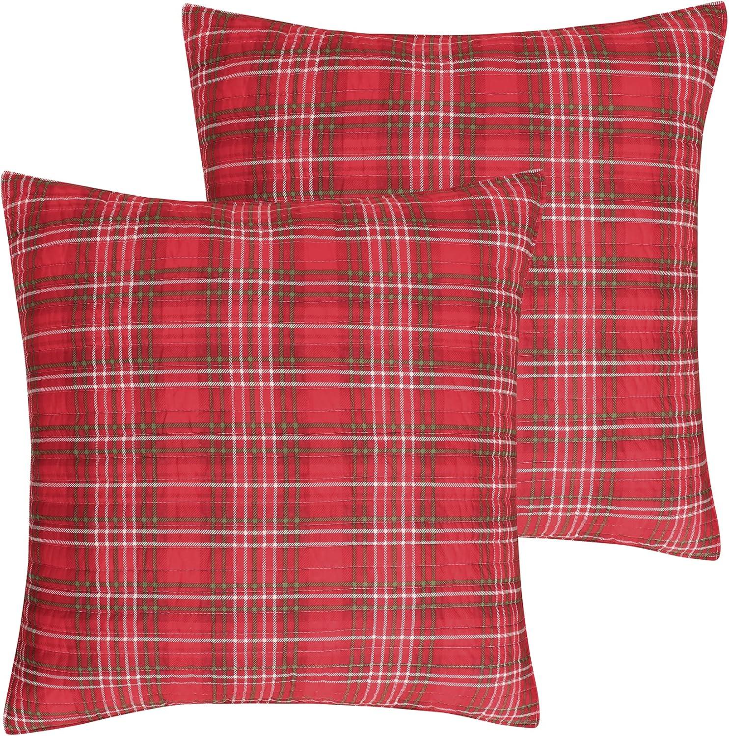 Yuletide Holiday Euro Sham Set of 2 Red - Levtex Home