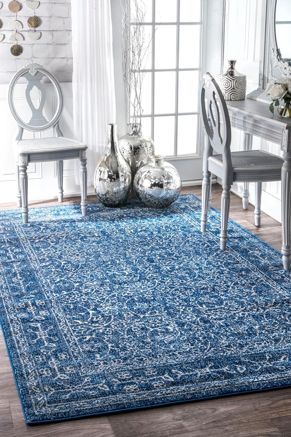 nuLOOM Vintage Waddell Area Rug, 5', Dark Blue