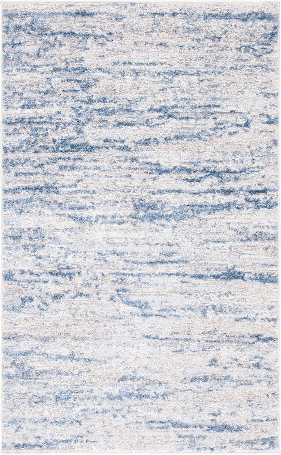 Amelia 700 ALA768 Machine Made Loomed Accent Rug - Ivory/Blue - 3' X 5' - Safavieh