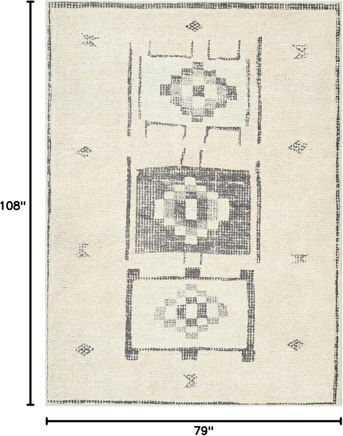 Becki Owens x Surya Solana Vintage Charcoal/Beige Area Rug