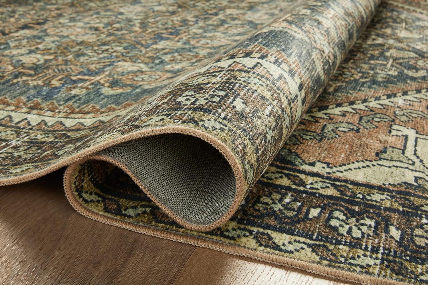 Banks I Rug by Magnolia Home by Joanna Gaines x Loloi - Denim and Clay / 2' x 5'