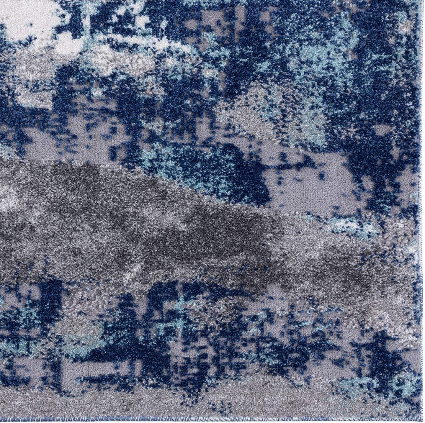 Luxe Weavers Euston Collection Modern Abstract Area Rug, Blue 9x12