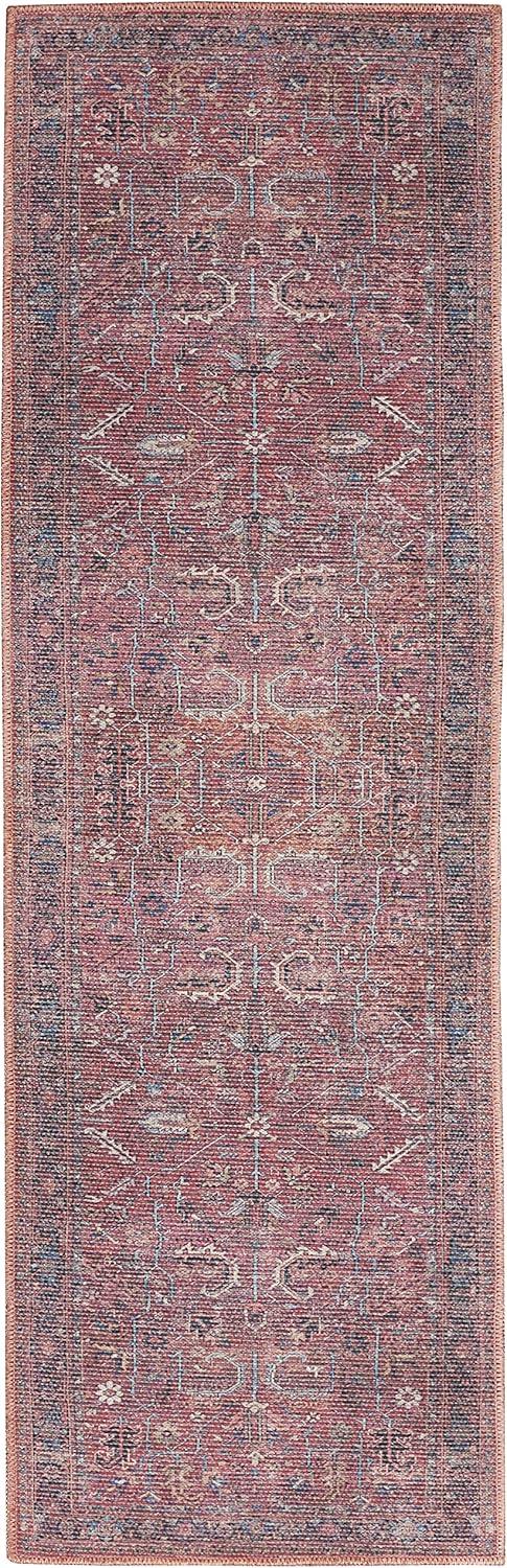 Machine Washable Oriental Red Area Rug