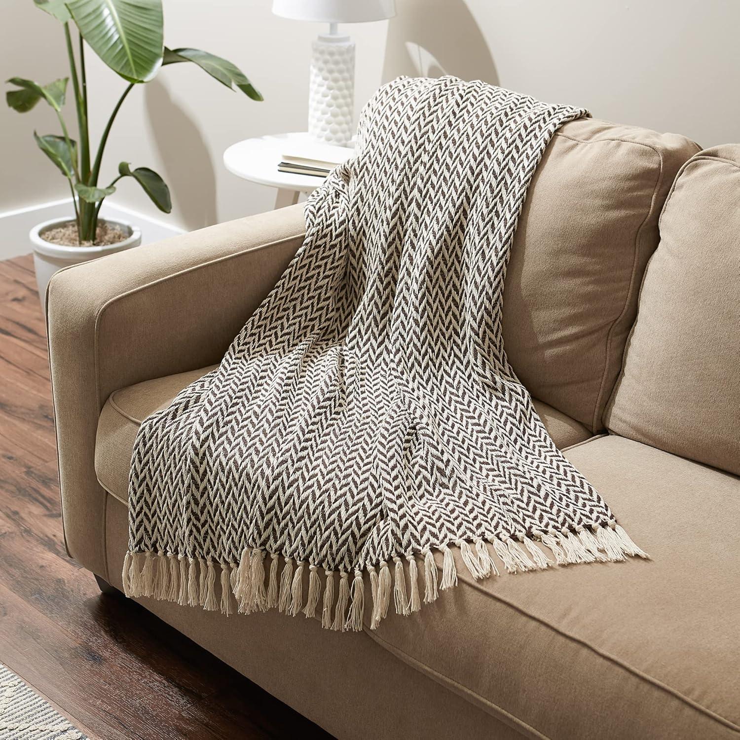 Design Imports Hand Woven Throw Blanket