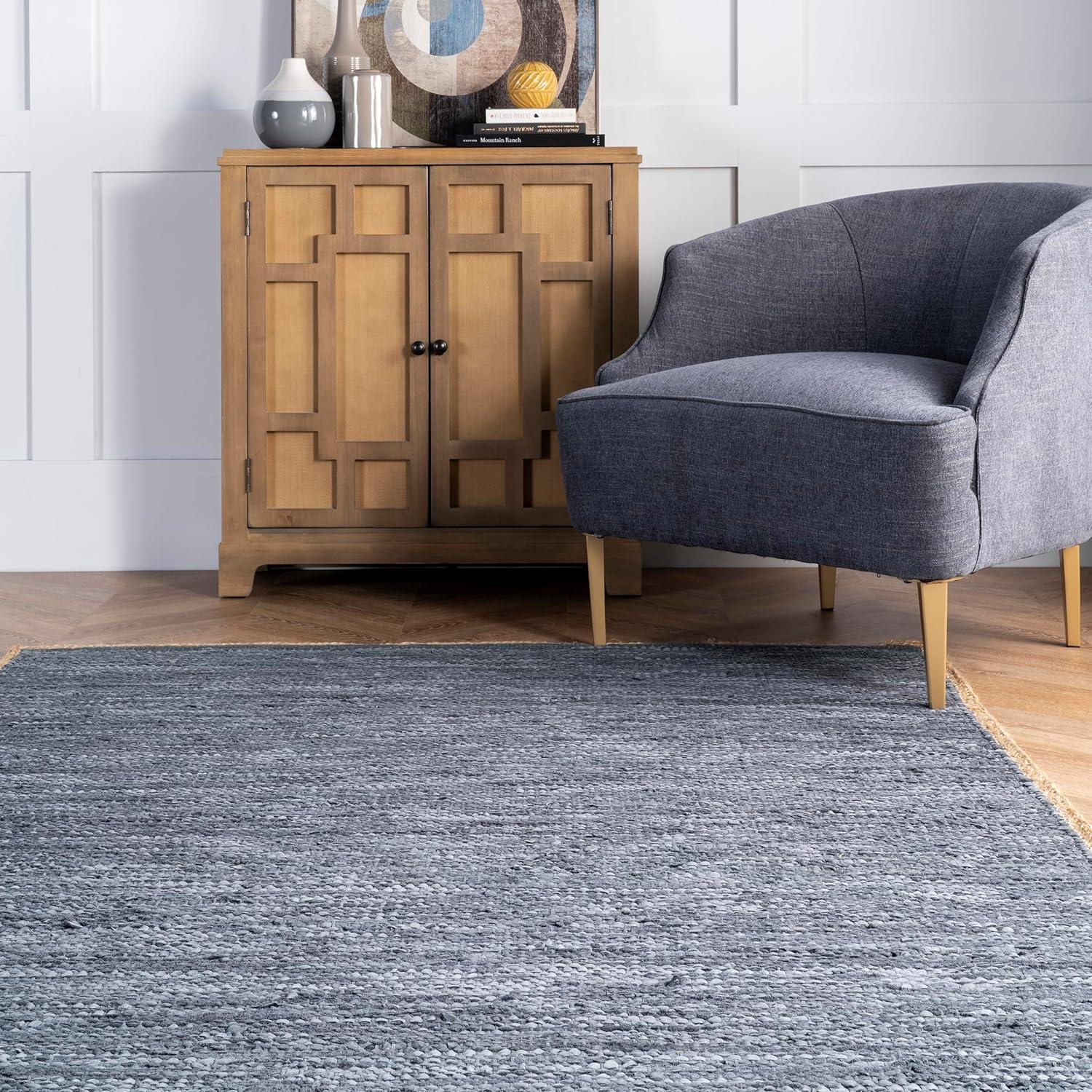 Nuloom Sabby Hand Woven Leather Flatweave Indoor Area Rug