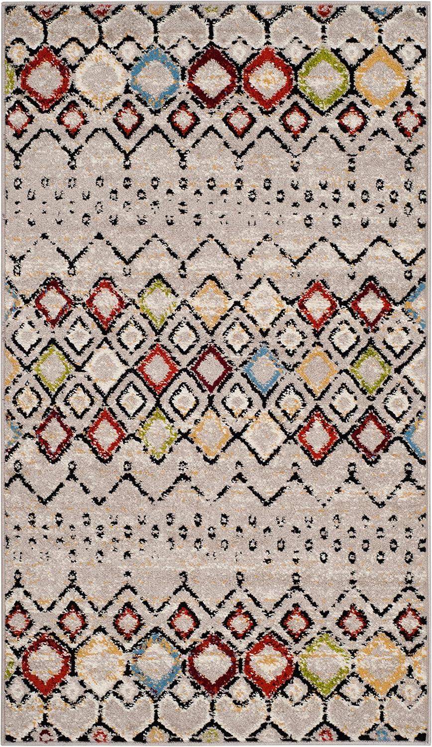 Safavieh Amsterdam Gladwin Geometric Area Rug, Light Grey/Multi, 2'3" x 4'