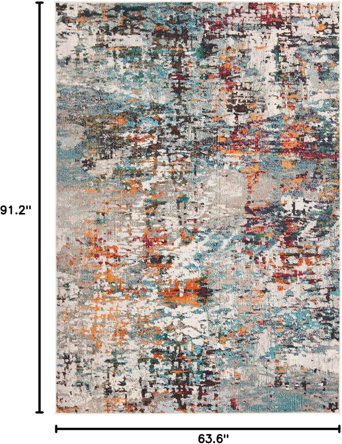 Madison MAD471 Power Loomed Indoor Area Rug - Grey/Blue - 5'3"x7'6" - Safavieh
