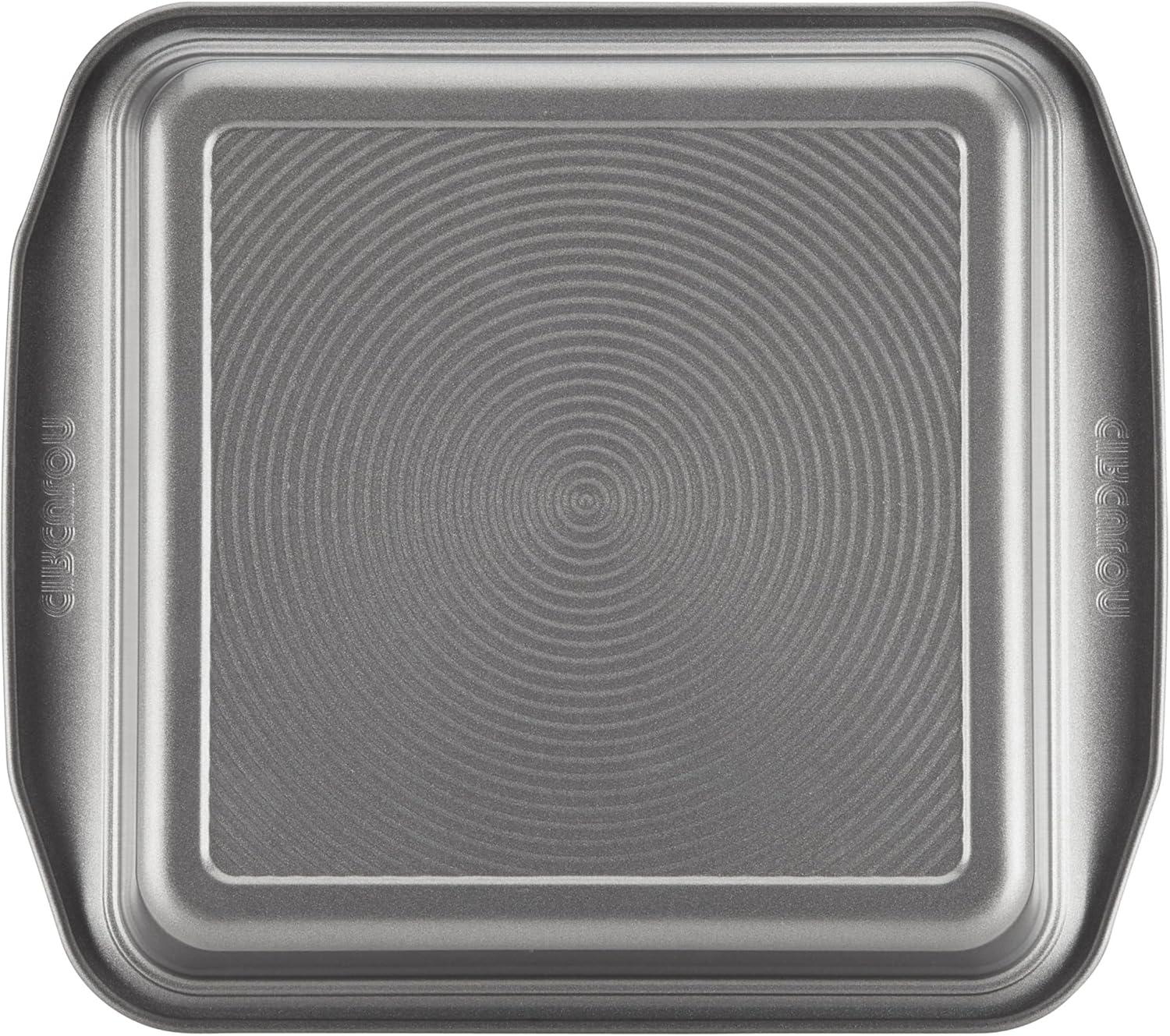 Gray Stainless Steel Nonstick Square Cake Pan, 9 Inch