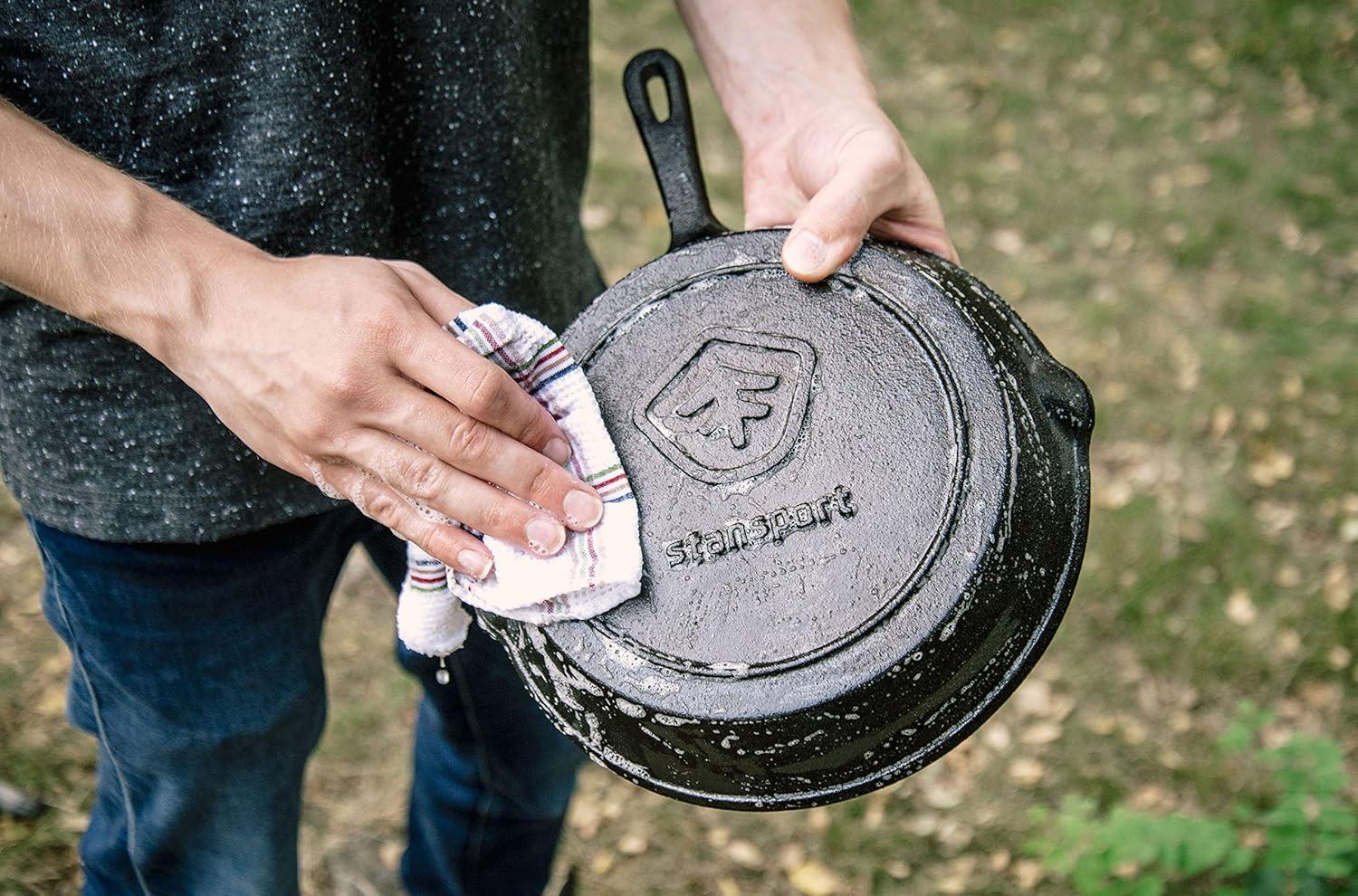 Oster 3 Piece Cast Iron Pre-Seasoned Frying Pans