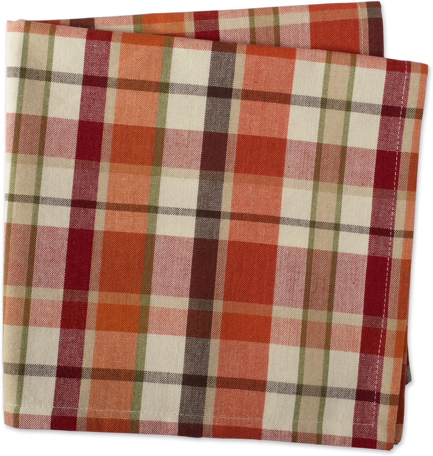 DII 100% Cotton, Oversized Basic Fall & Holiday 20x 20" Cloth Napkins, Set of 6, Pumpkin Spice