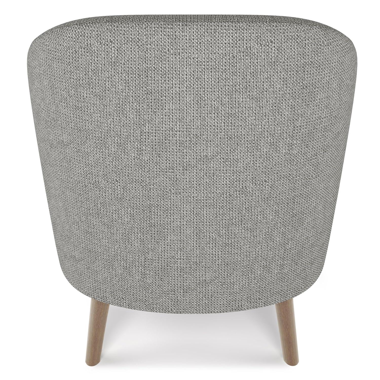 Simpli Home Thorne 30"W Upholstered Contemporary Accent Chair with Curved Back and Removable Foam Cushion