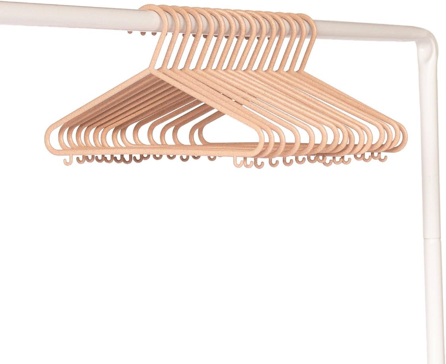 3 Sprouts - Wheat Straw Plastic Hangers for Baby Clothes - Pack Of 30