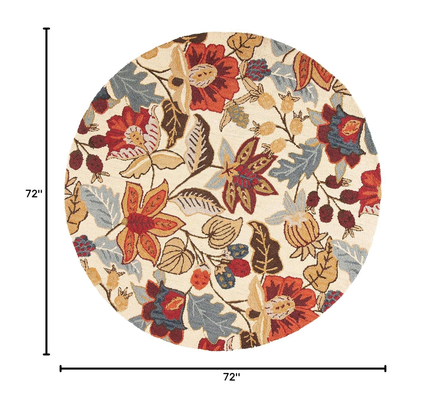 Jardin JAR952 Hand Tufted Area Rug - Beige/Multi - 6' Round - Safavieh.