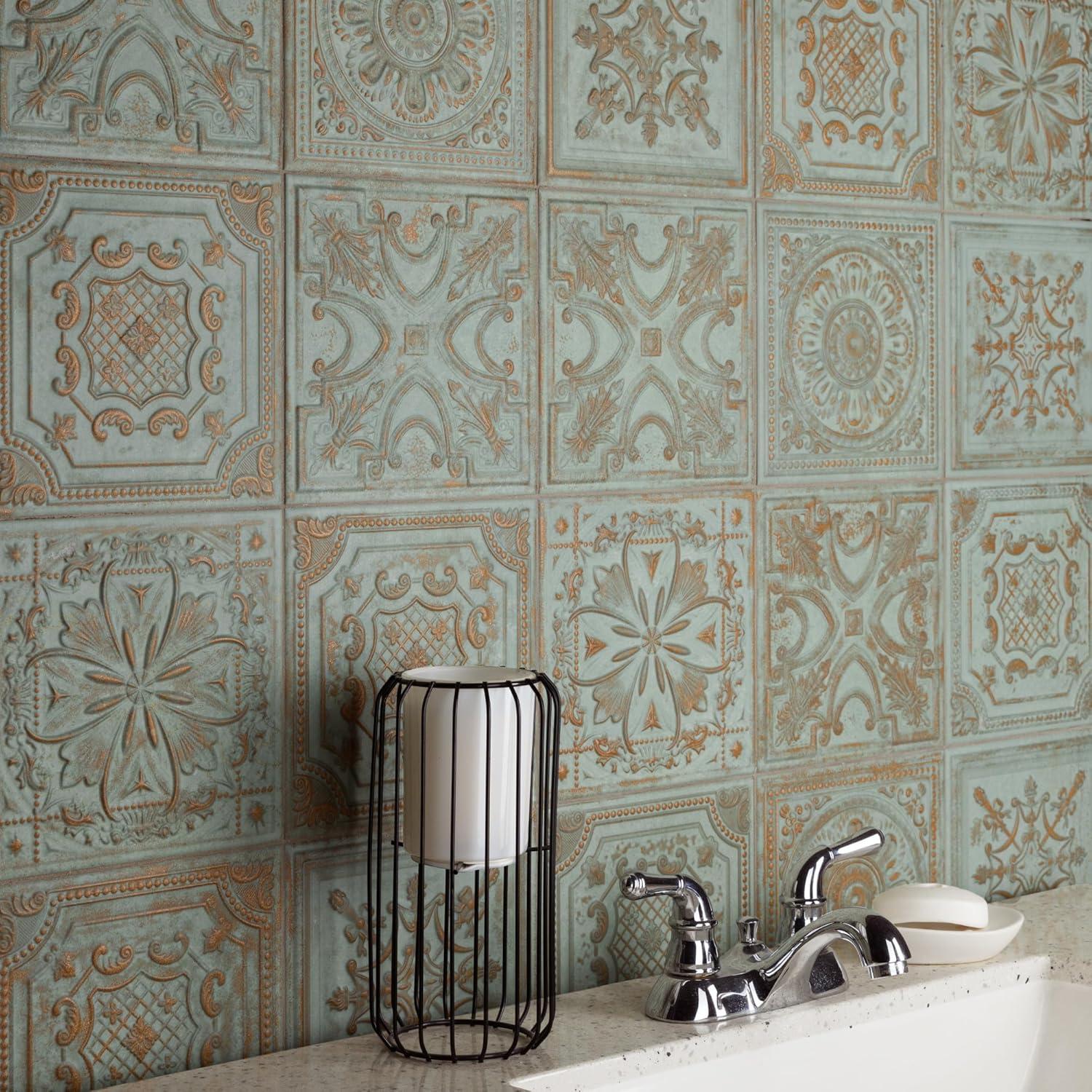 Fitz 8" x 8" Ceramic Patterned Wall Tile