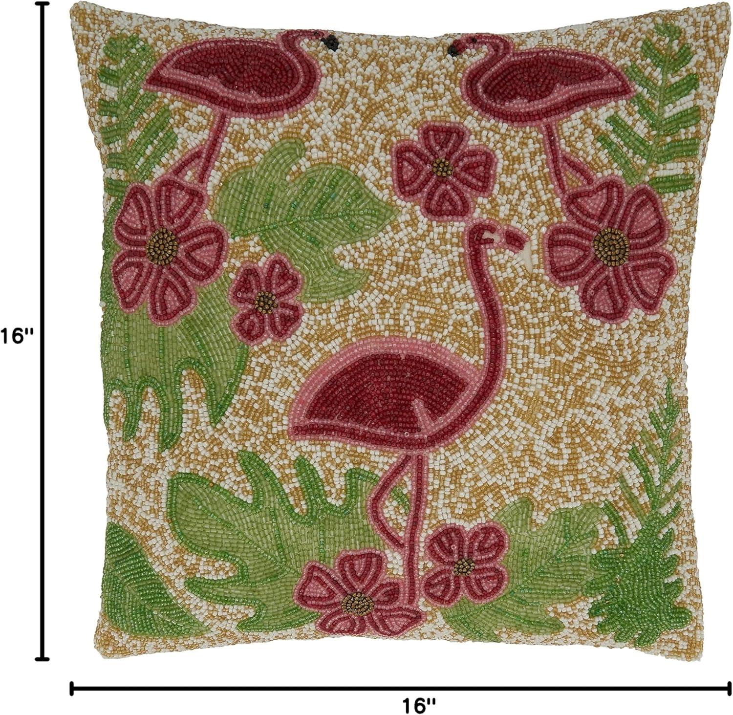 Saro Rosamund Collection Cotton Throw Pillow